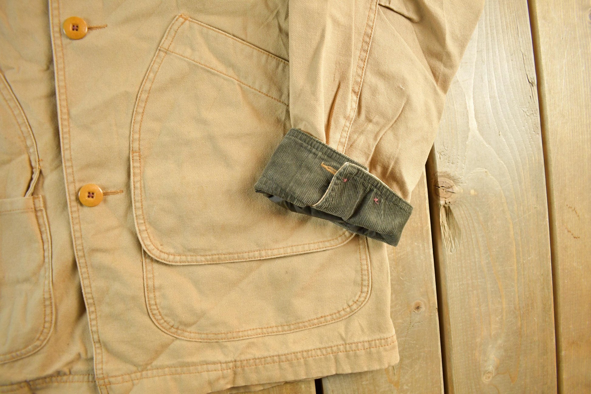 Vintage 2000s L.L. Bean Flannel Lined Barn Chore Coat Men's Large from propervintagecanada