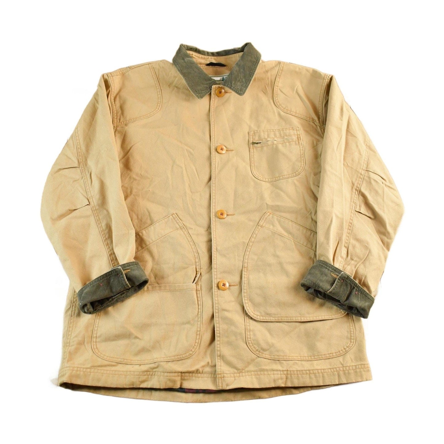 Vintage 2000s L.L. Bean Flannel Lined Barn Chore Coat Men's Large from propervintagecanada