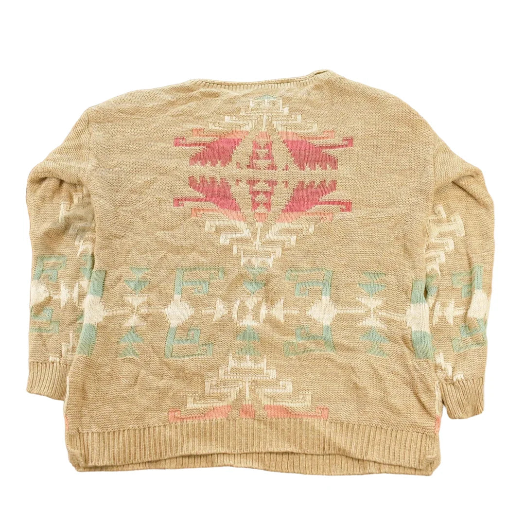 Vintage 2000s Lauren Ralph Lauren Aztec Knit Sweater Women's L / Vintage Polo Sweatshirt / Abstract Pattern / Southwestern Cowboy / Navajo from propervintagecanada