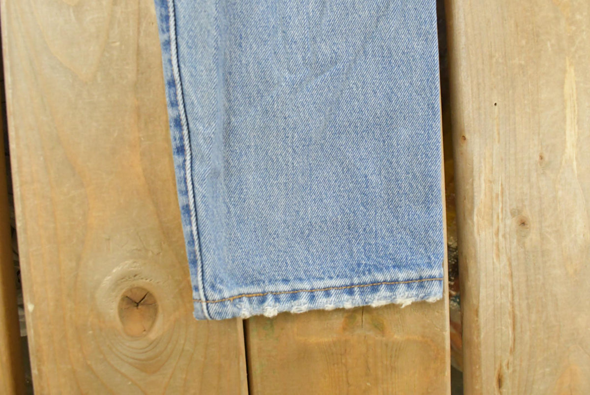 Vintage 2000s Levi's Distressed Patchwork Denim Jeans Men's 30 x 28 from propervintagecanada
