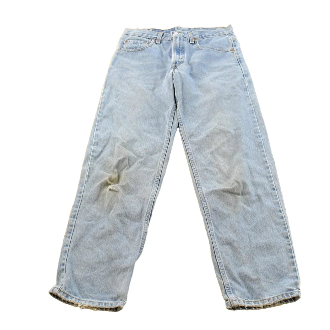 Vintage 2000s Levis Relaxed Fit Tapered Leg 550 Denim Blue Jeans Men's 30 x 31 from propervintagecanada