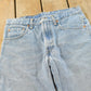 Vintage 2000s Levis Relaxed Fit Tapered Leg 550 Denim Blue Jeans Men's 30 x 31 from propervintagecanada