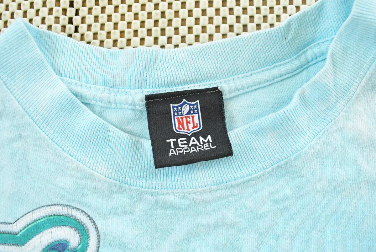 Vintage 2000s Miami Dolphins NFL Liquid Blue Tie Dye Graphic T-Shirt Men's Men's Medium from propervintagecanada