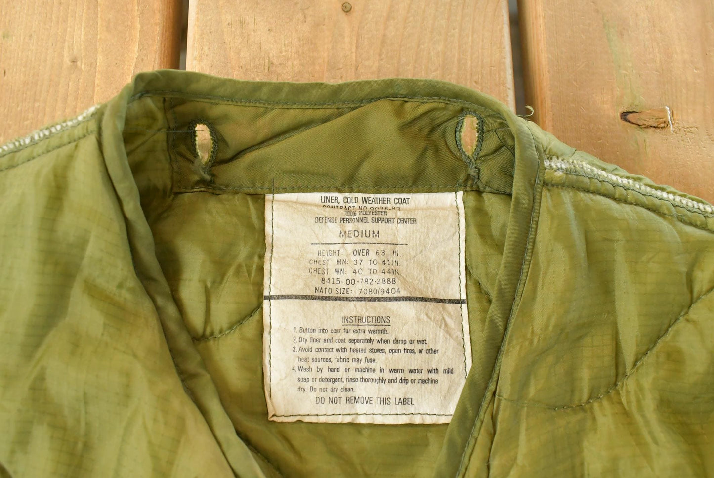 Vintage 2000s Military M65 OG 106 Liner Jacket Men's Medium / Button Up Jacket Liner / Army Green / Army Jacket from propervintagecanada