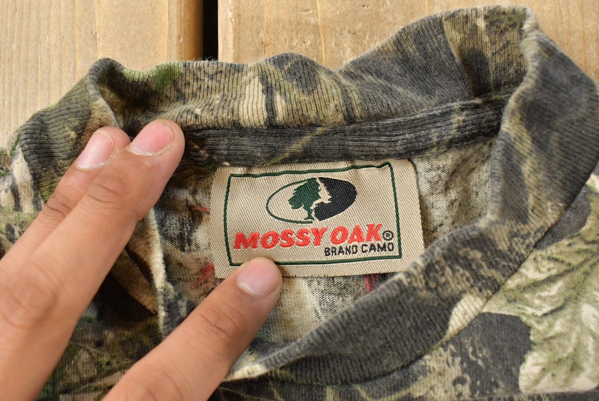 Vintage 2000s Mossy Oak Breakup Camo Long Sleeve T-Shirt Men's M from propervintagecanada