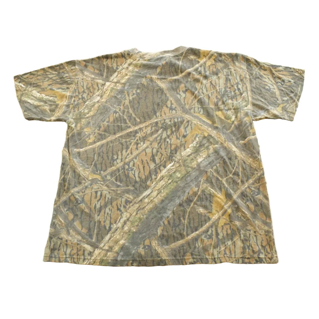 Vintage 2000s Mossy Oak Shadow Branch RealTree Camo T-Shirt Men's Large from propervintagecanada