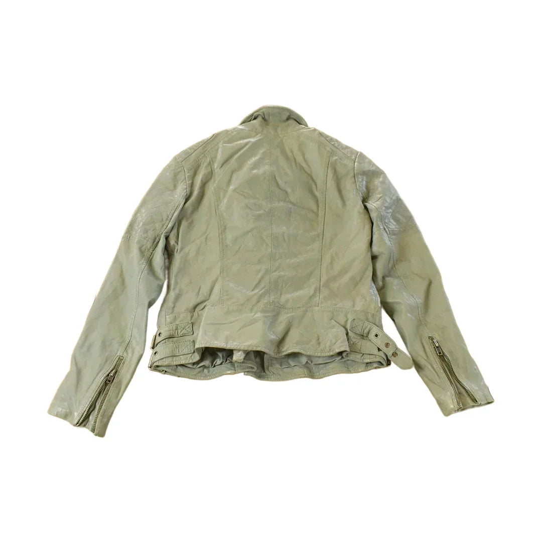 Vintage 2000s Muubaa Leather Biker Jacket Women's Small from propervintagecanada