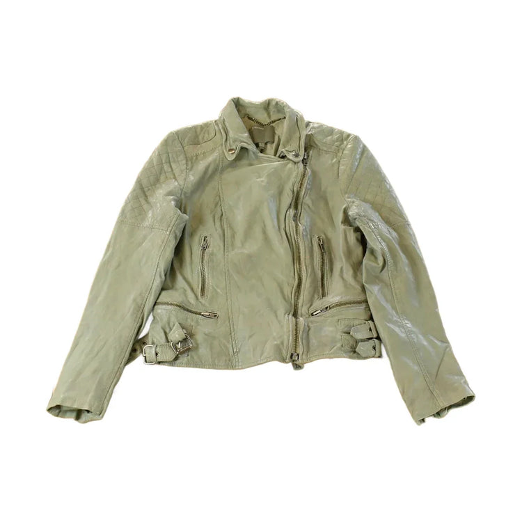 Vintage 2000s Muubaa Leather Biker Jacket Women's Small from propervintagecanada