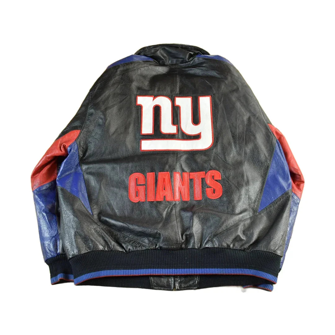 Vintage 2000s New York Giants NFL Leather Varsity Jacket Men's Large from propervintagecanada
