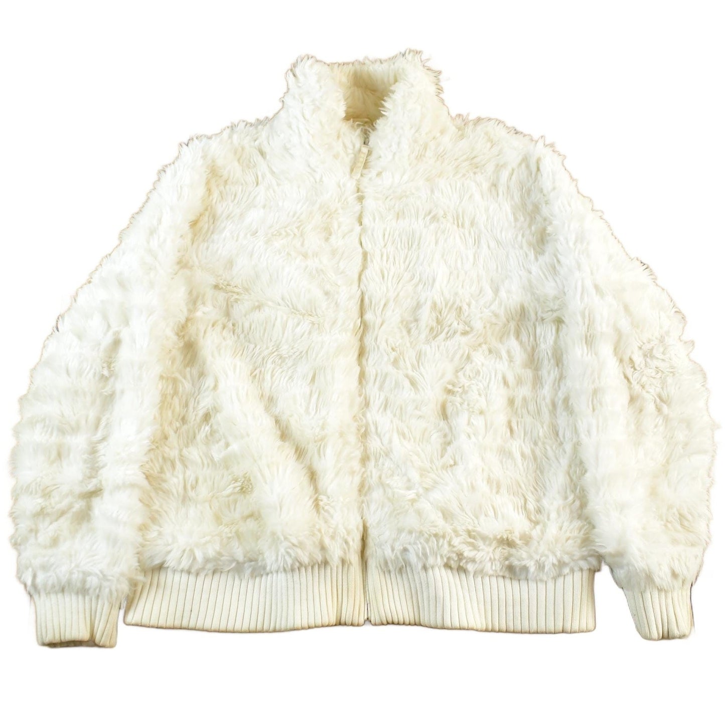 Vintage 2000s Next Deep Pile Fuzzy Fleece Sweater Jacket Women's Small from propervintagecanada