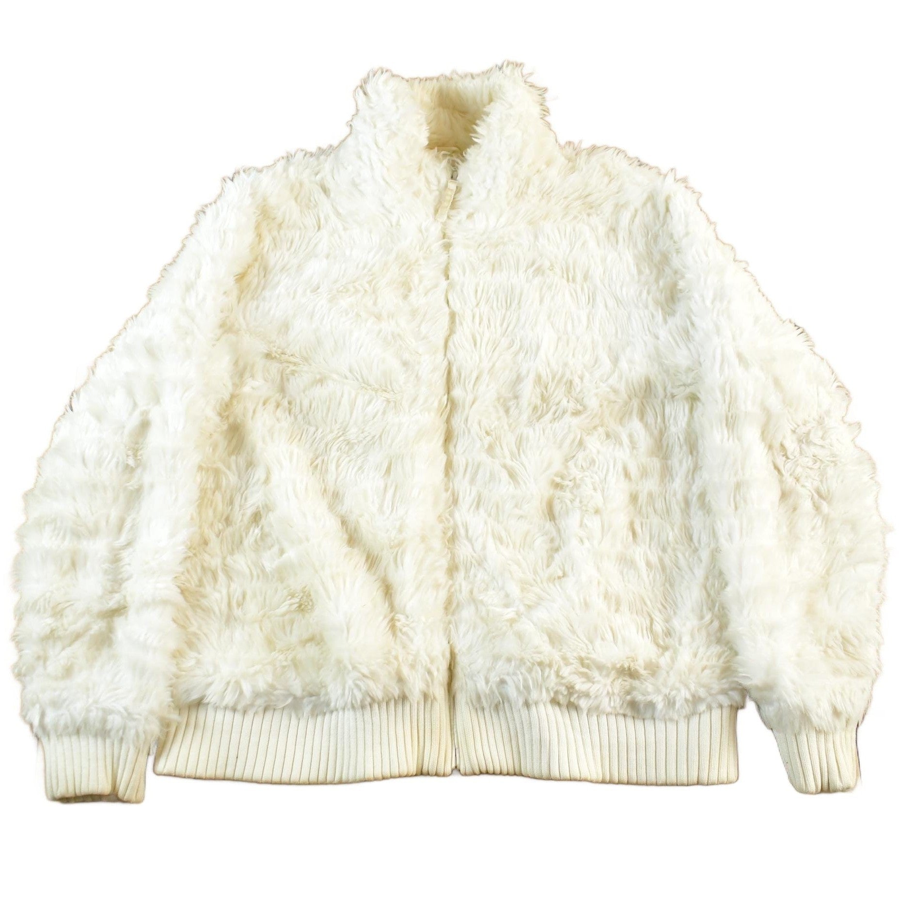 Vintage 2000s Next Deep Pile Fuzzy Fleece Sweater Jacket Women's Small from propervintagecanada