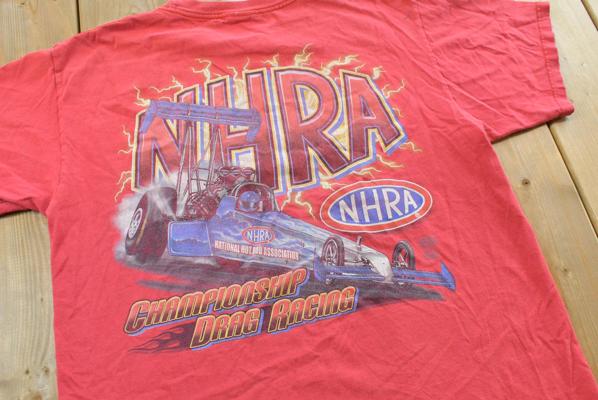 Vintage 2000s NHRA NASCAR Racing T-Shirt Mens Men's Large from propervintagecanada