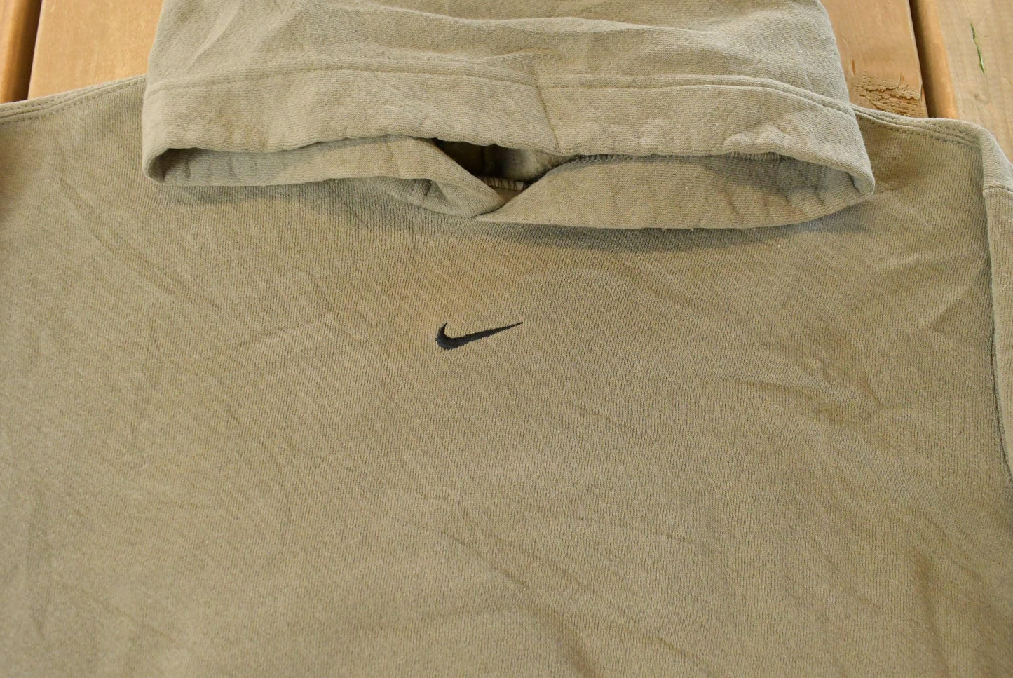Vintage 2000s Nike Embroidered Mini Middle Swoosh Hoodie Men's Large from propervintagecanada