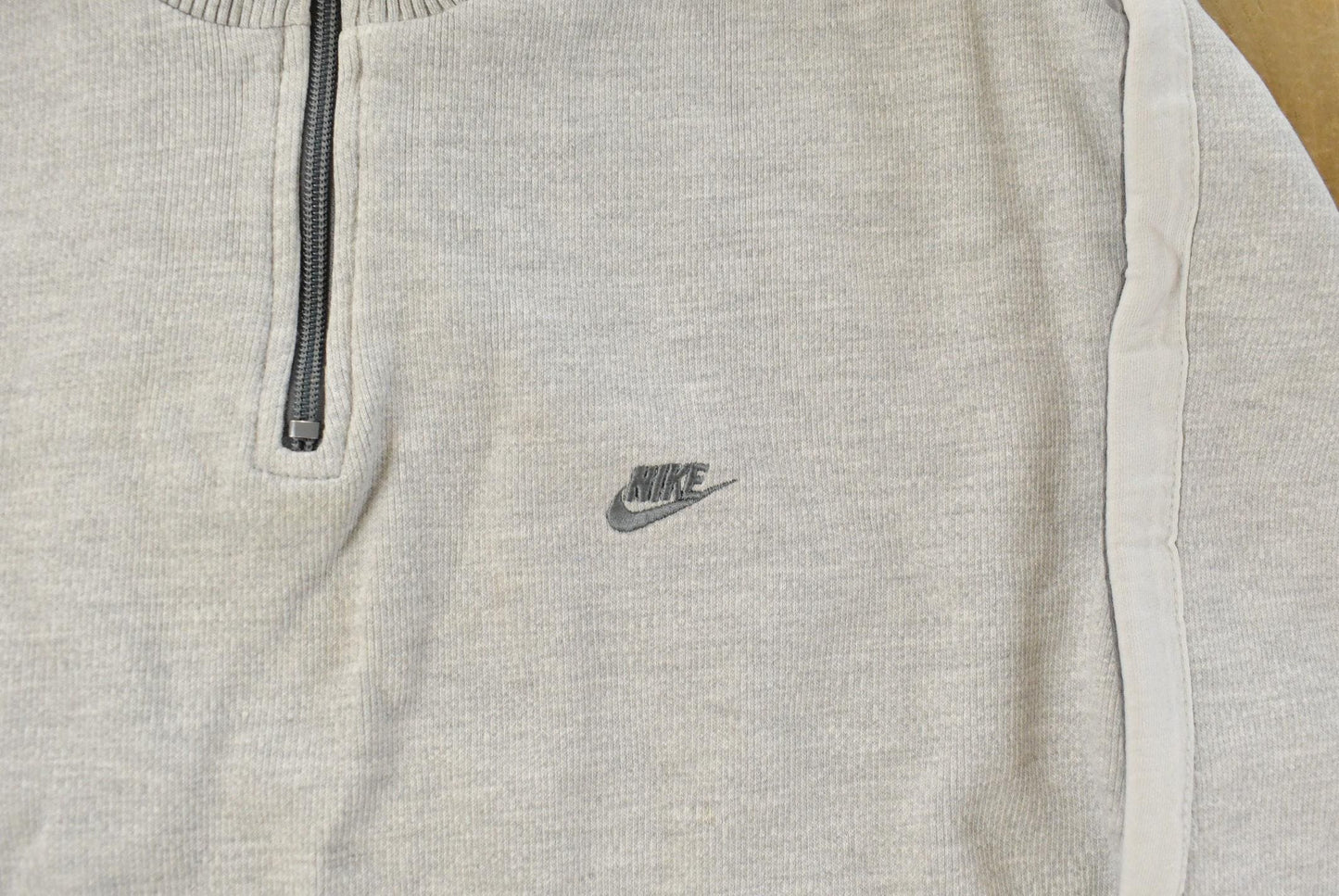 Vintage 2000s Nike Quarter Zip Sweater Men's Small / Y2K Sweater / Mini Swoosh Logo from propervintagecanada