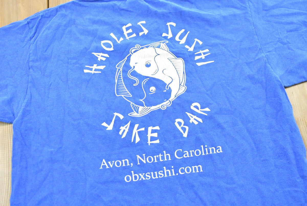 Vintage 2000s North Carolina Haoles Sushi Sake Bar Souvenir T-Shirt Mens L from propervintagecanada