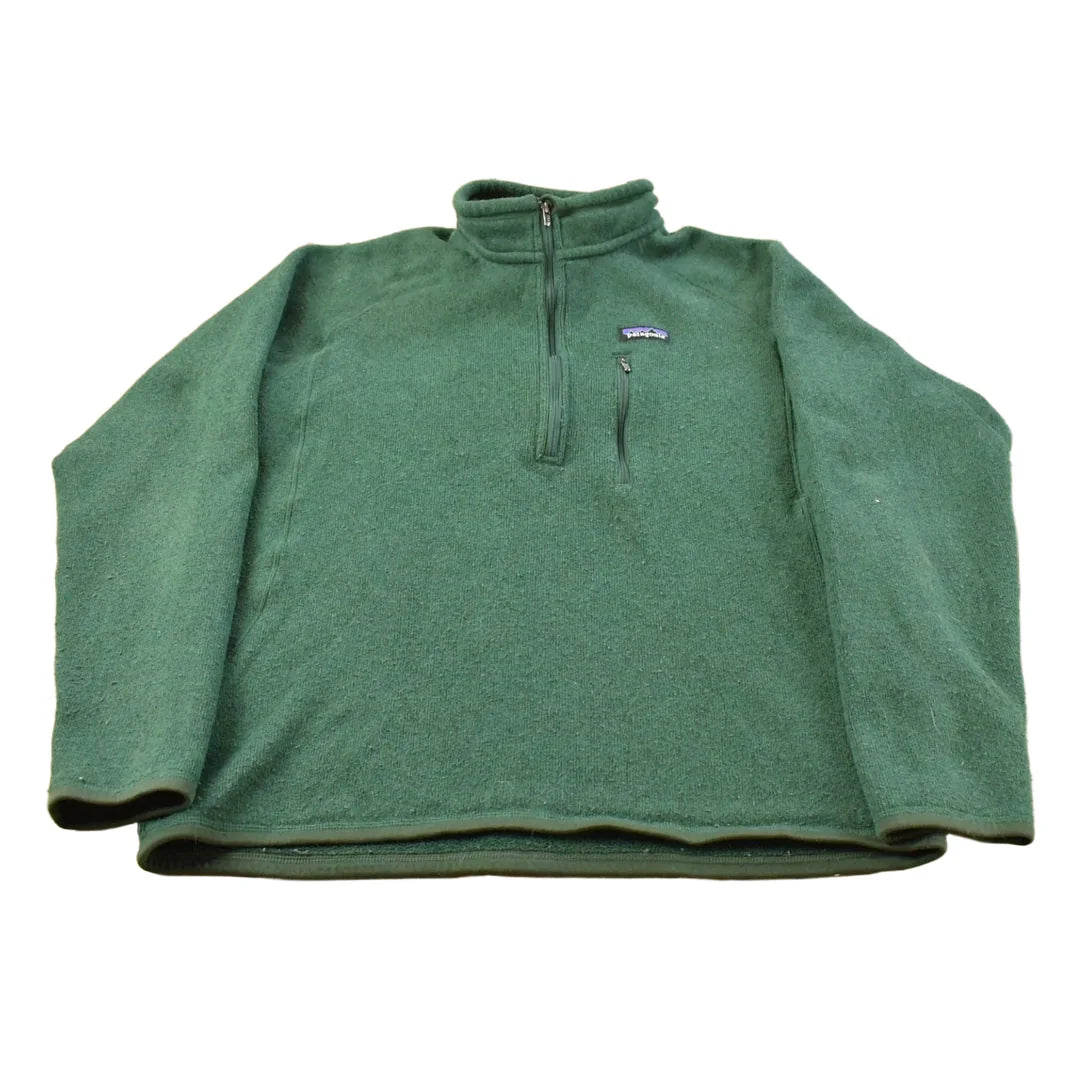 Vintage 2000s Patagonia Quarter Zip Fleece Sweater Men's L from propervintagecanada