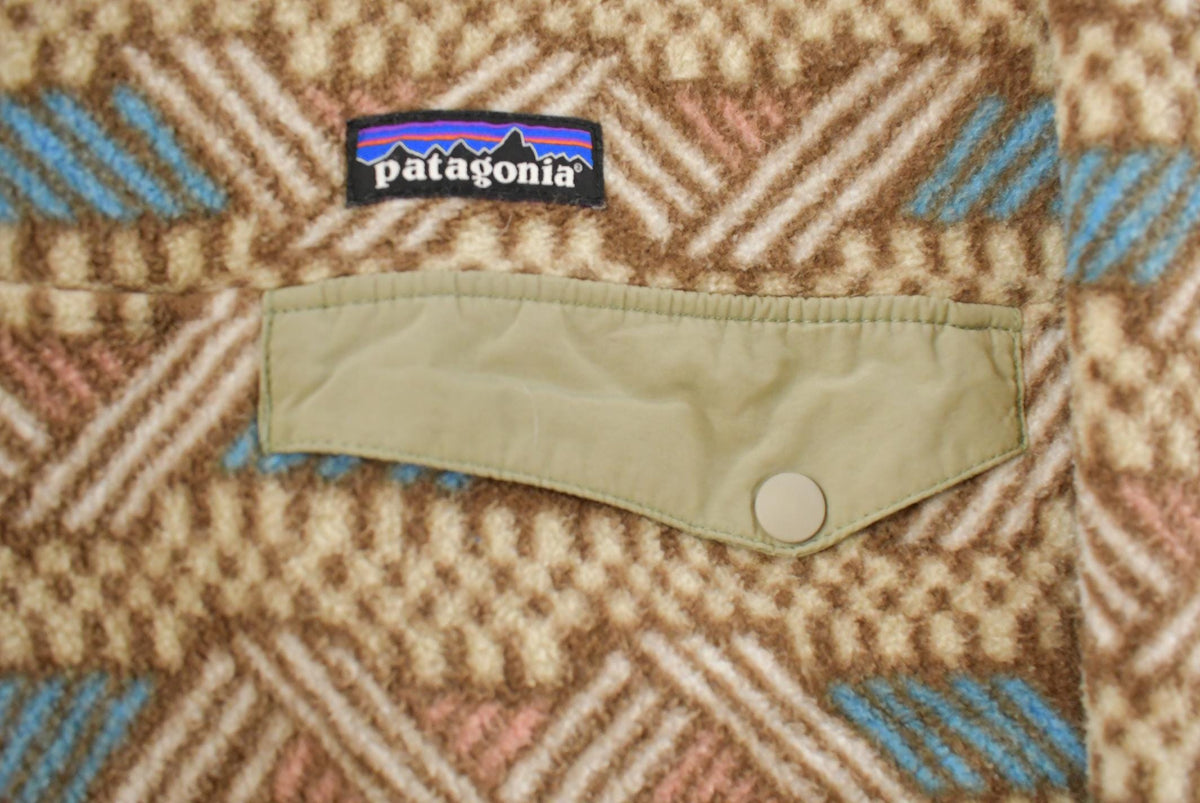 Vintage 2000s Patagonia Synchilla Aztec Navajo Fleece Snap T Fleece Sweater Men's Large from propervintagecanada
