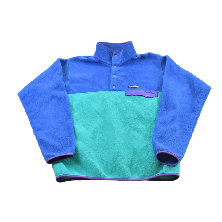 Vintage 2000s Patagonia Synchilla Two Tone Snap-T Fleece Sweater Men's M from propervintagecanada