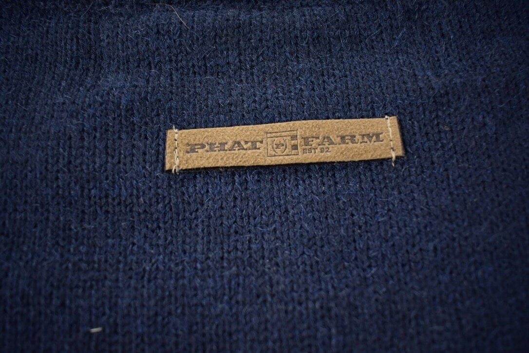 Vintage 2000s Phat Farm Embroidered Knit Crewneck Sweater Men's XL from propervintagecanada