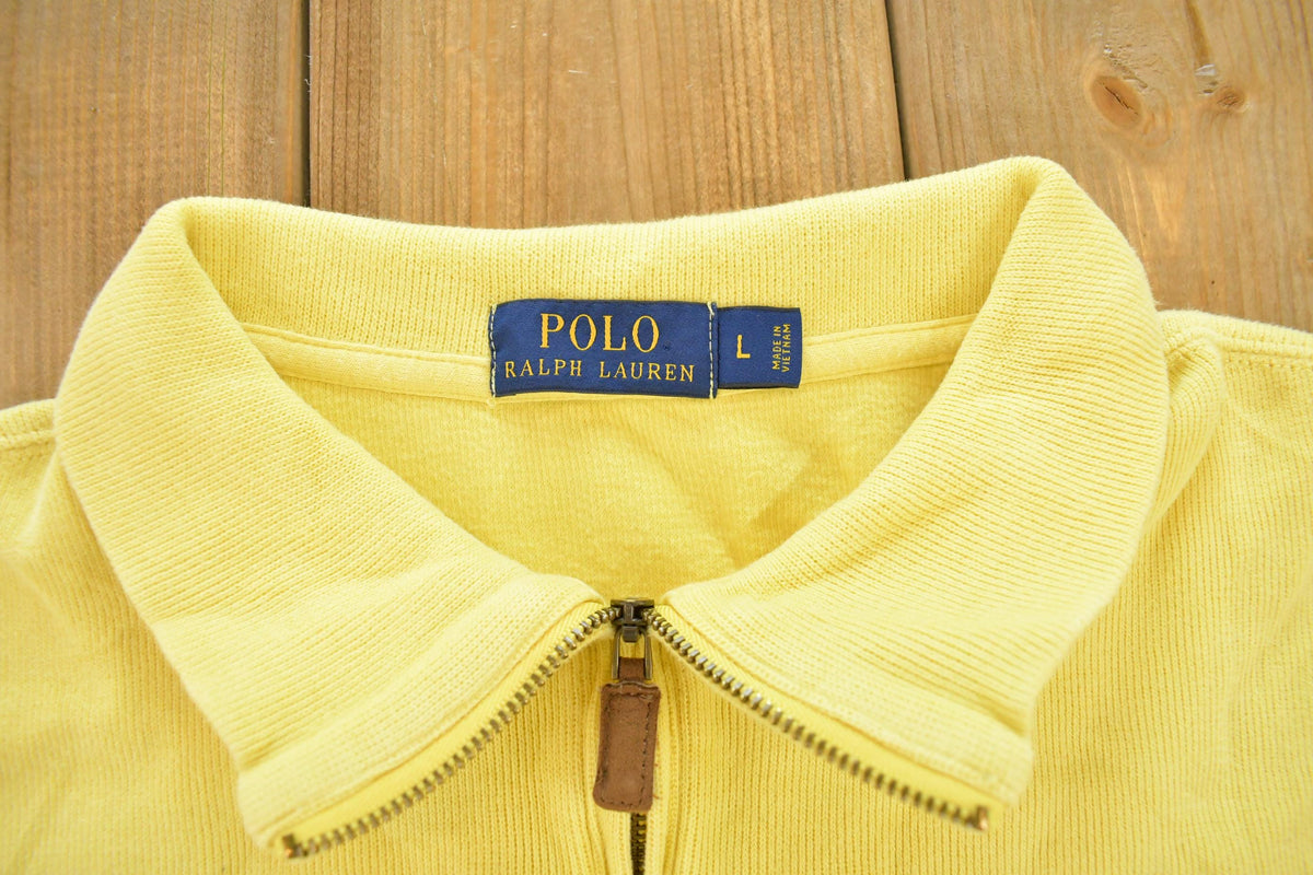 Vintage 2000s Polo By Ralph Lauren Embroidered Quarter Zip Sweater Men's L / Y2K Preppy Sweater / Americana / Fall Sweater from propervintagecanada