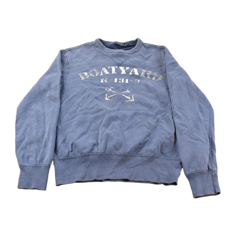 Vintage 2000s Polo Ralph Lauren Boatyard Nautical Crewneck Sweatshirt Men's M from propervintagecanada
