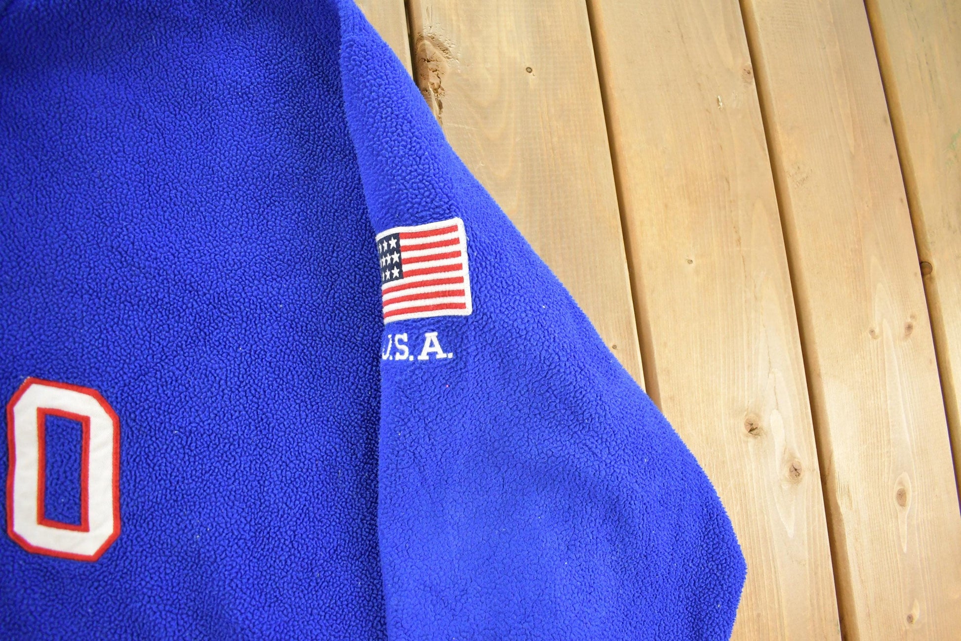 Vintage 2000s Polo Ralph Lauren Embroidered Fleece Sweater Men's 6XL from propervintagecanada