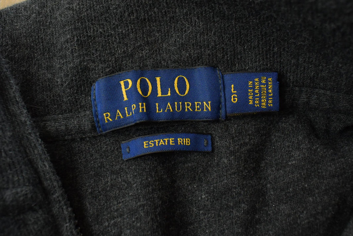 Vintage 2000s Polo Ralph Lauren Estate Rib Quarter Zip Sweatshirt Men's L from propervintagecanada