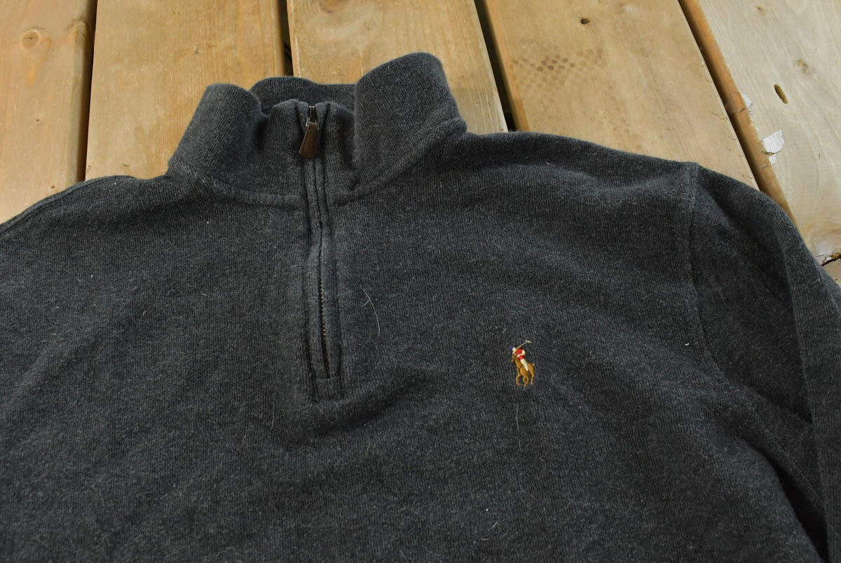 Vintage 2000s Polo Ralph Lauren Estate Rib Quarter Zip Sweatshirt Men's L from propervintagecanada