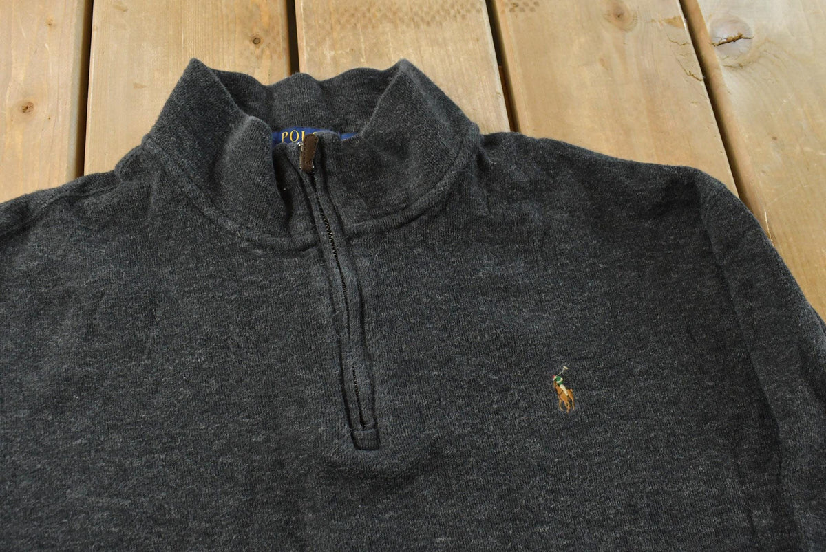 Vintage 2000s Polo Ralph Lauren Estate Rib Quarter Zip Sweatshirt Men's XXL from propervintagecanada