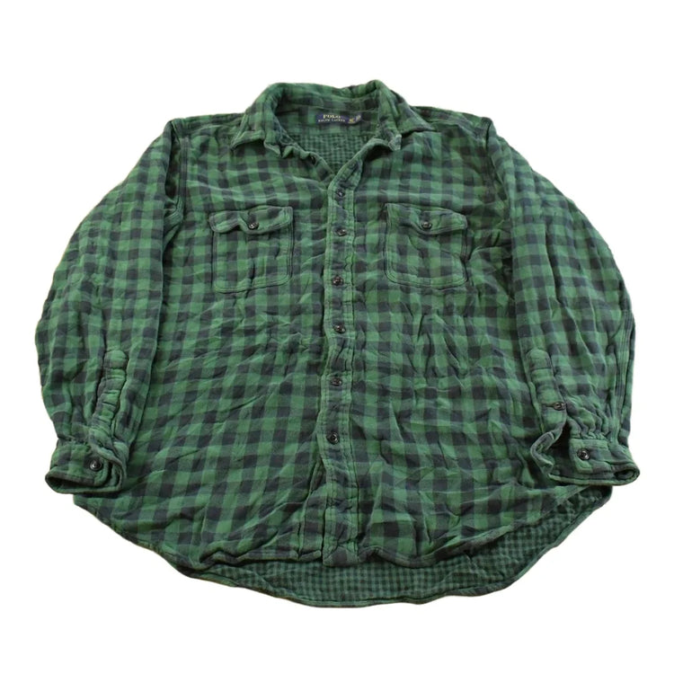Vintage 2000s Polo Ralph Lauren Flannel Button Up Shirt Men's XL Tall from propervintagecanada