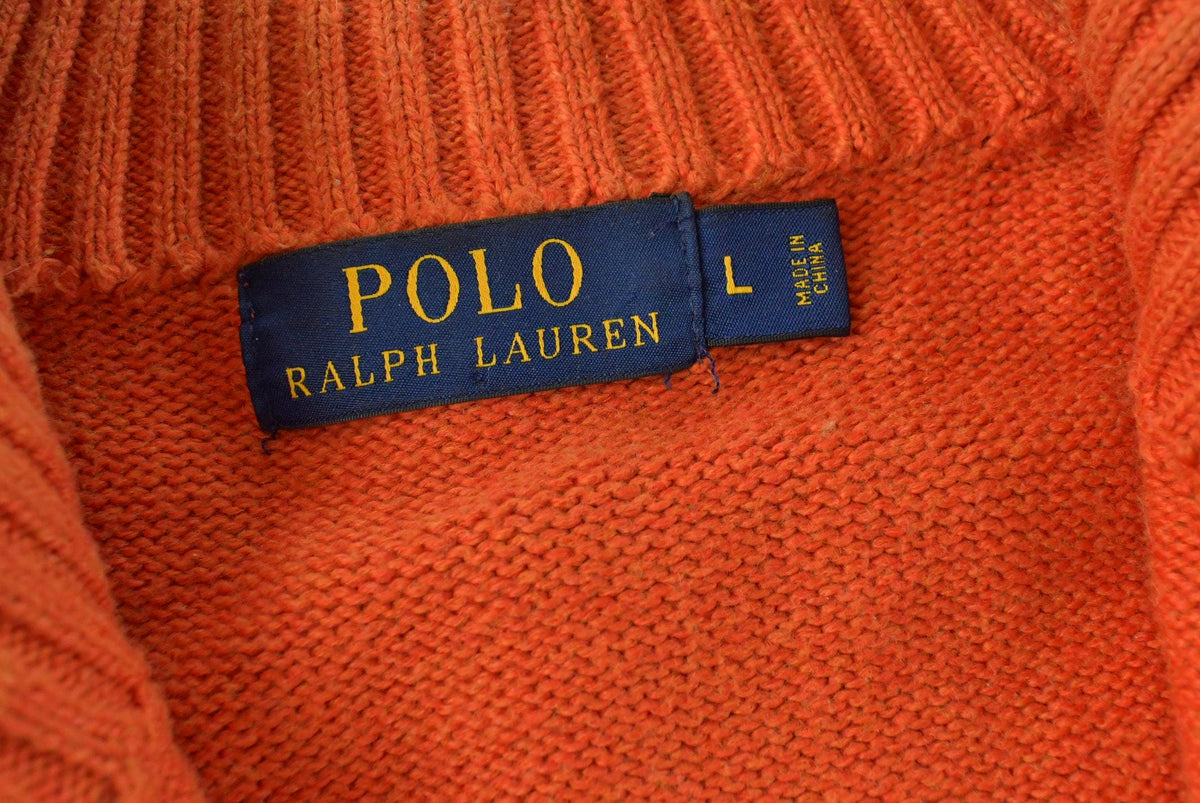 Vintage 2000s Polo Ralph Lauren Knit Quarter Zip Sweatshirt Men's L from propervintagecanada