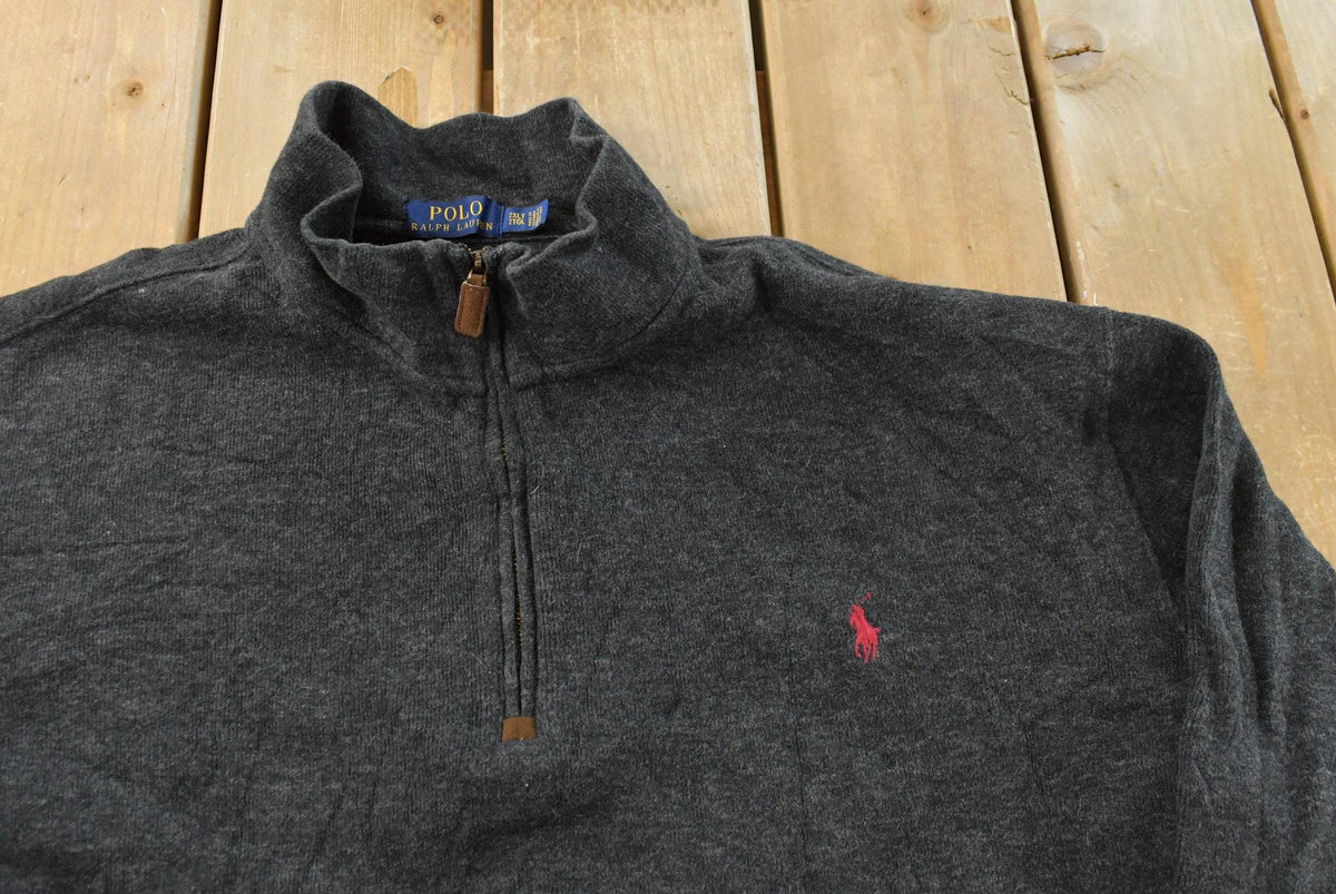 Vintage 2000s Polo Ralph Lauren Quarter Zip Sweatshirt Men's XXL from propervintagecanada