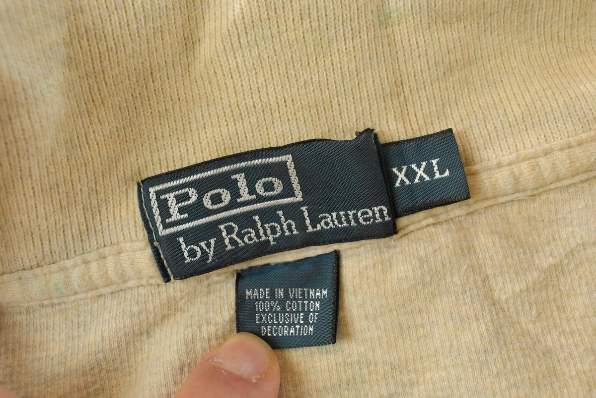 Vintage 2000s Polo Ralph Lauren Quarter Zip Sweatshirt Men's XXL from propervintagecanada