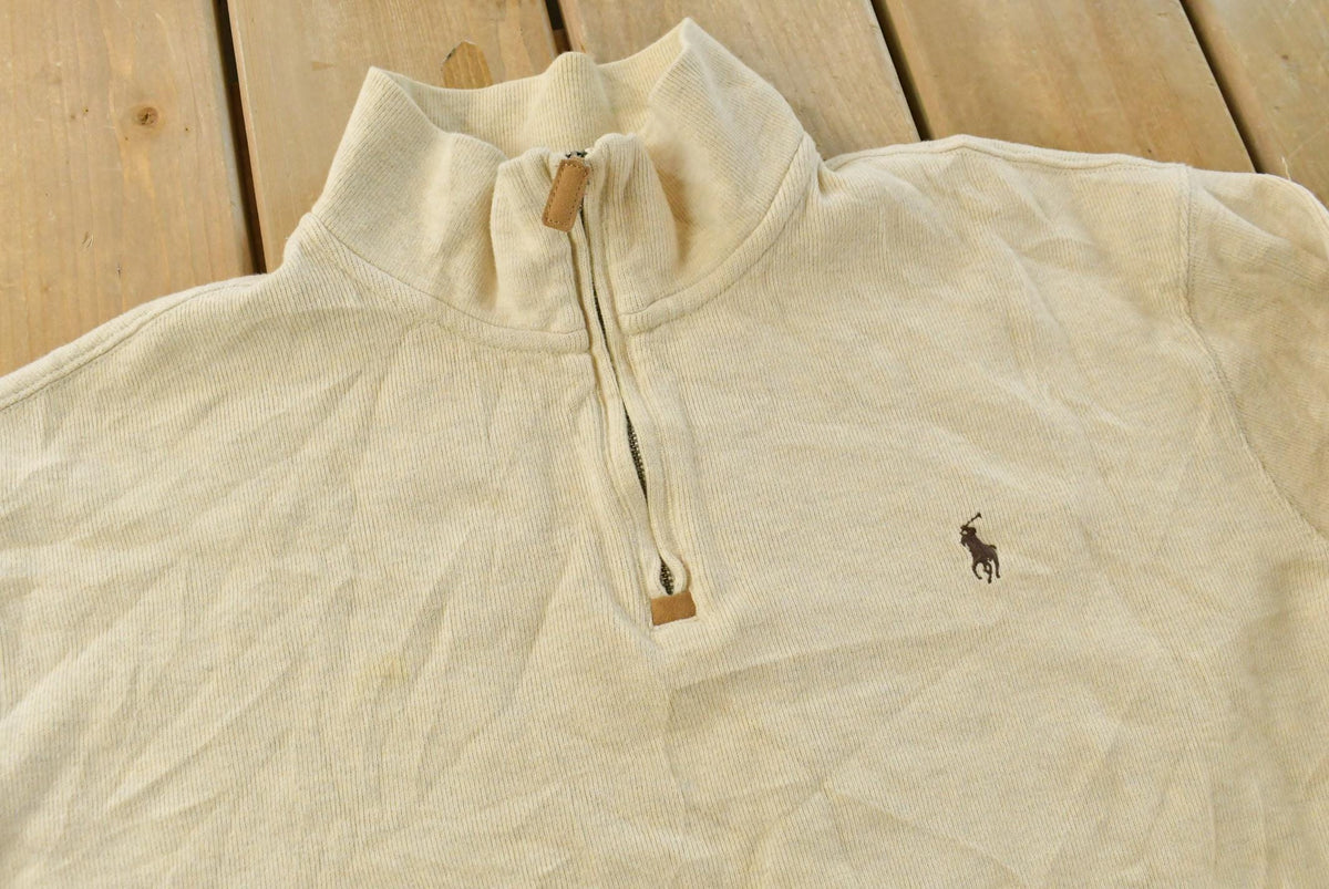 Vintage 2000s Polo Ralph Lauren Quarter Zip Sweatshirt Men's XXL from propervintagecanada