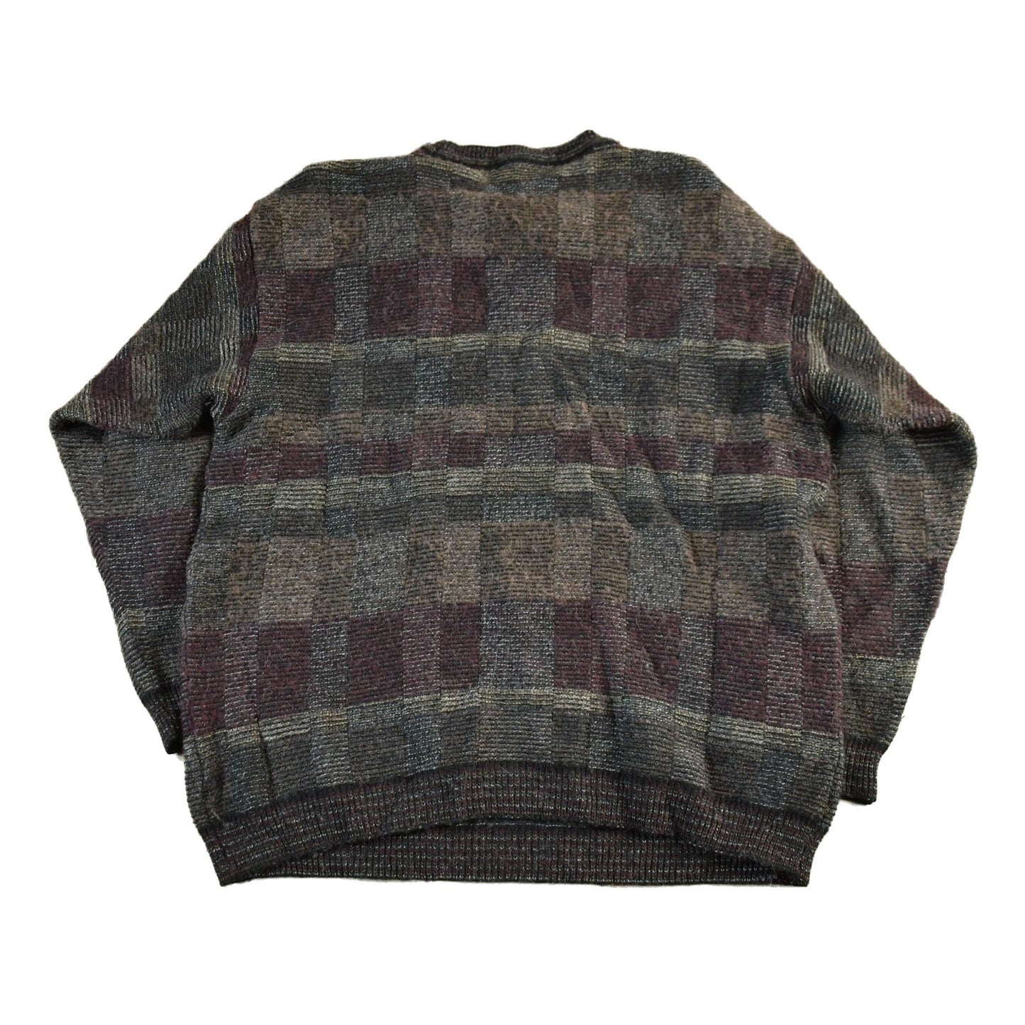 Vintage 2000s Porto Cruz Abstract Knit Crewneck Sweater Men's Medium from propervintagecanada