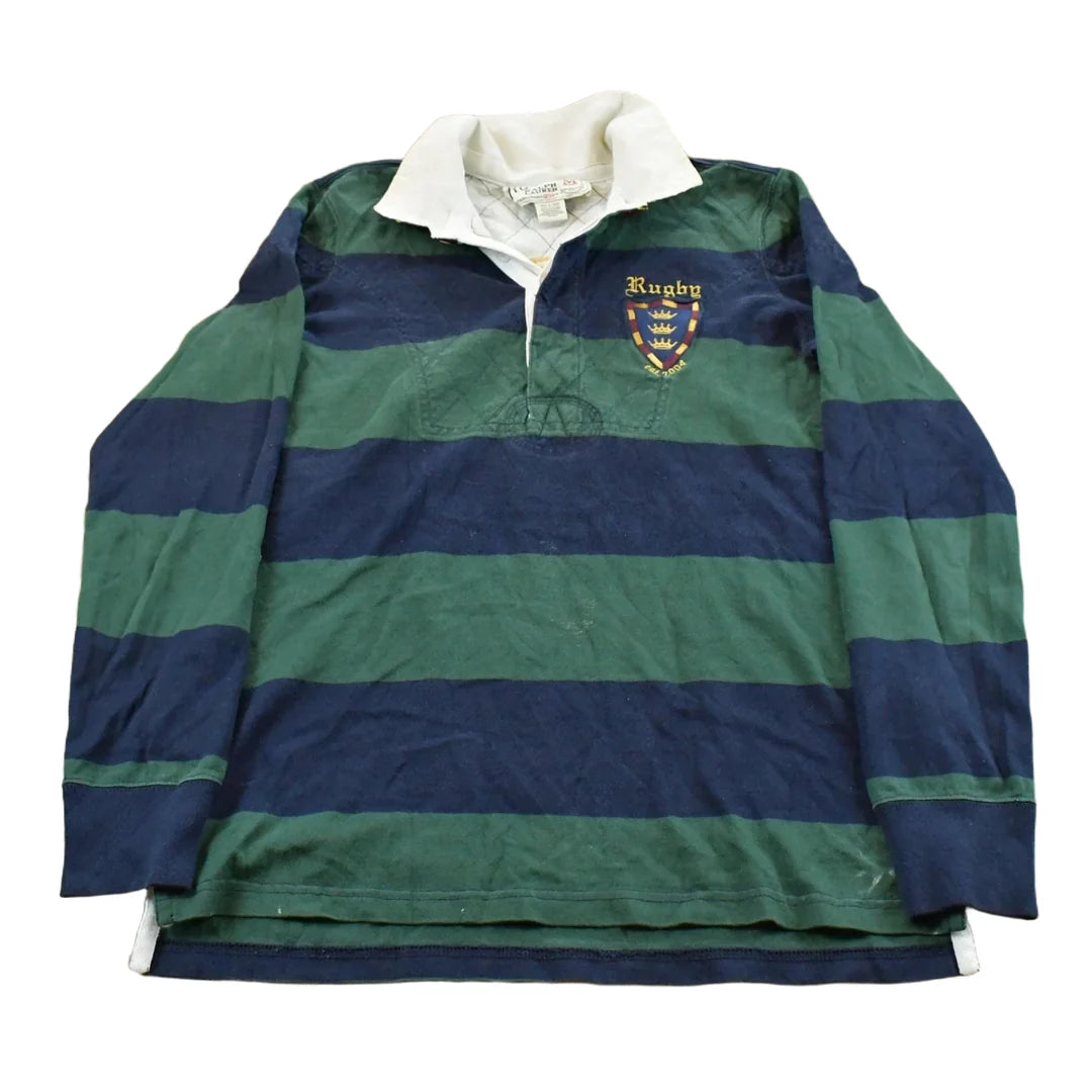 Vintage 2000s Ralph Lauren Rugby Embroidered Equestrian Long Sleeve Polo Shirt Men's Medium from propervintagecanada