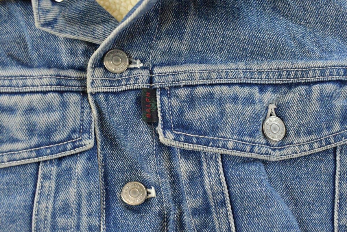 Vintage 2000s Ralph Lauren Sherpa Denim Trucker Jacket Women's S from propervintagecanada