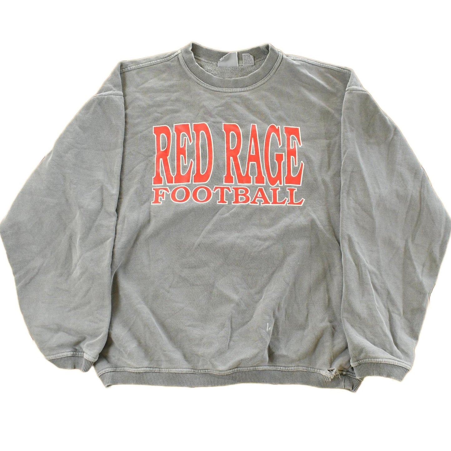 Vintage 2000s Red Rage Football Collegiate Crewneck Sweatshirt Men's Small from propervintagecanada