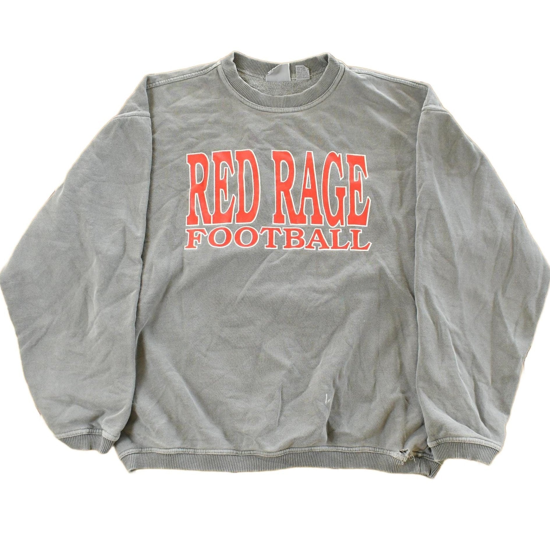 Vintage 2000s Red Rage Football Collegiate Crewneck Sweatshirt Men's Small from propervintagecanada
