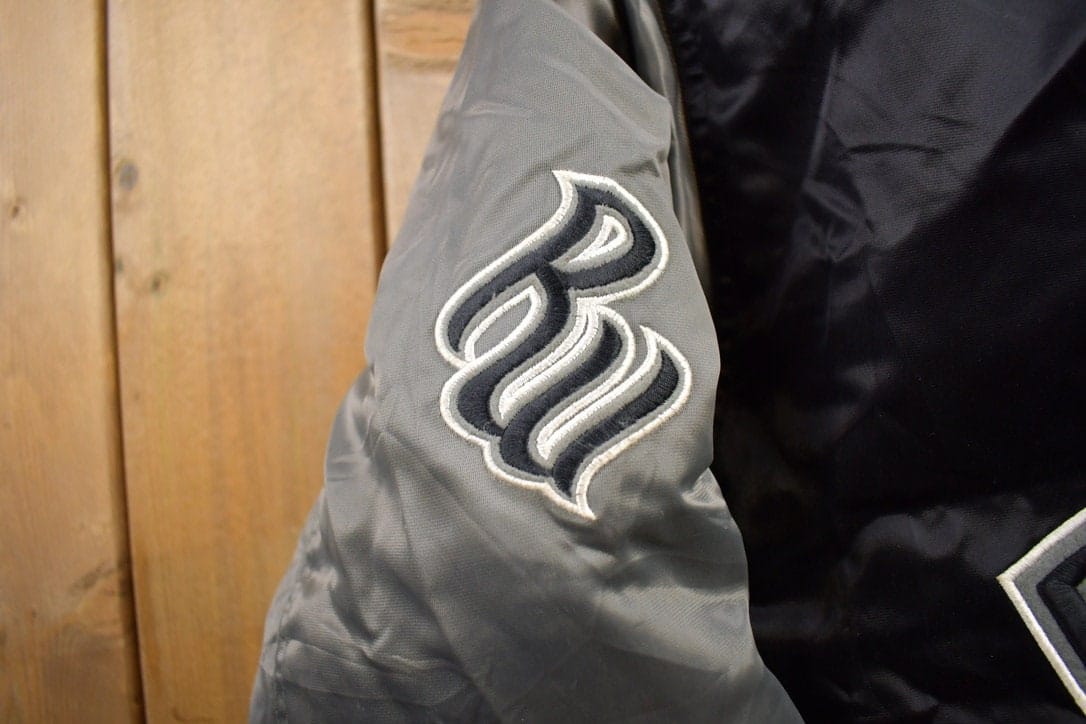 Vintage 2000s Rocawear Embroidered Zip Up Satin Jacket Men's 2XL from propervintagecanada