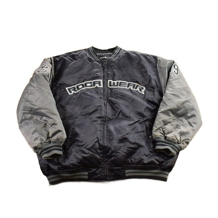 Vintage 2000s Rocawear Embroidered Zip Up Satin Jacket Men's 2XL from propervintagecanada