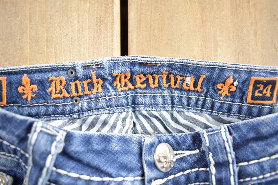 Vintage 2000s Rock Revival Skinny Jeans Women's 24 x 32 from propervintagecanada