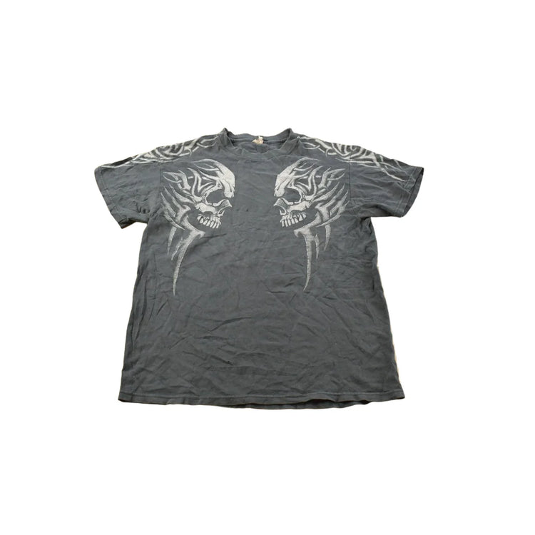 Vintage 2000s Skulls Gothic T-Shirt Men's Medium from propervintagecanada