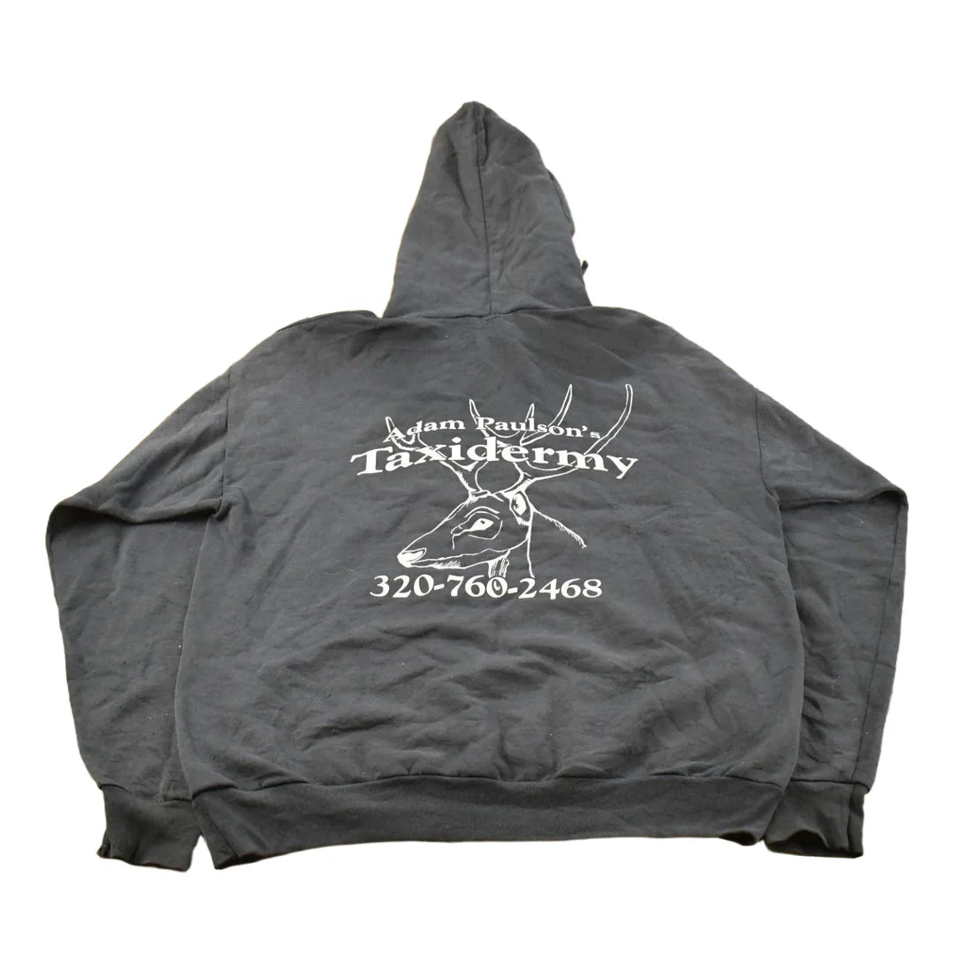 Vintage 2000s Taxidermy Deer Hoodie Sweatshirt Men's M-L from propervintagecanada