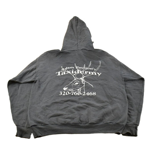 Vintage 2000s Taxidermy Deer Hoodie Sweatshirt Men's M-L from propervintagecanada