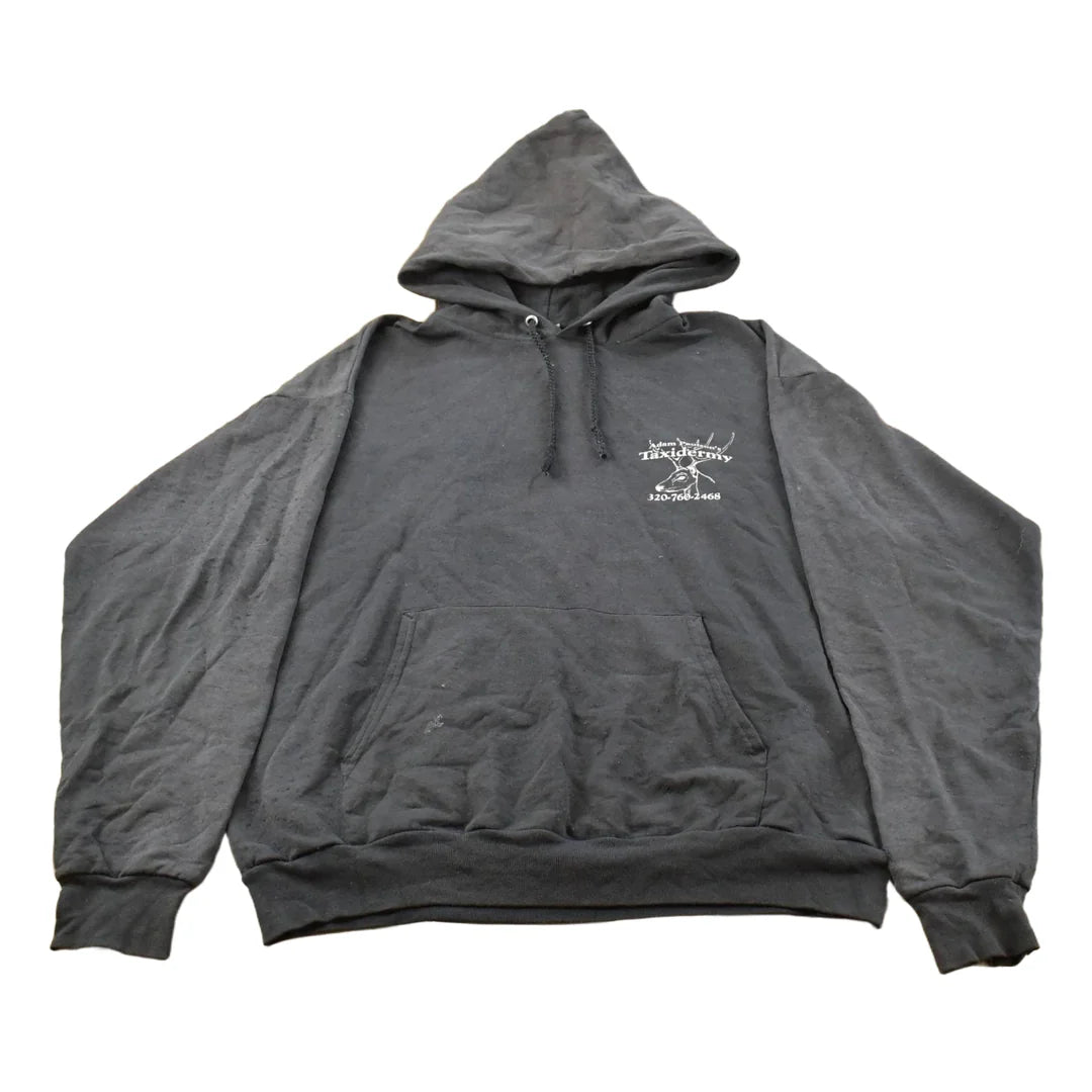Vintage 2000s Taxidermy Deer Hoodie Sweatshirt Men's M-L from propervintagecanada