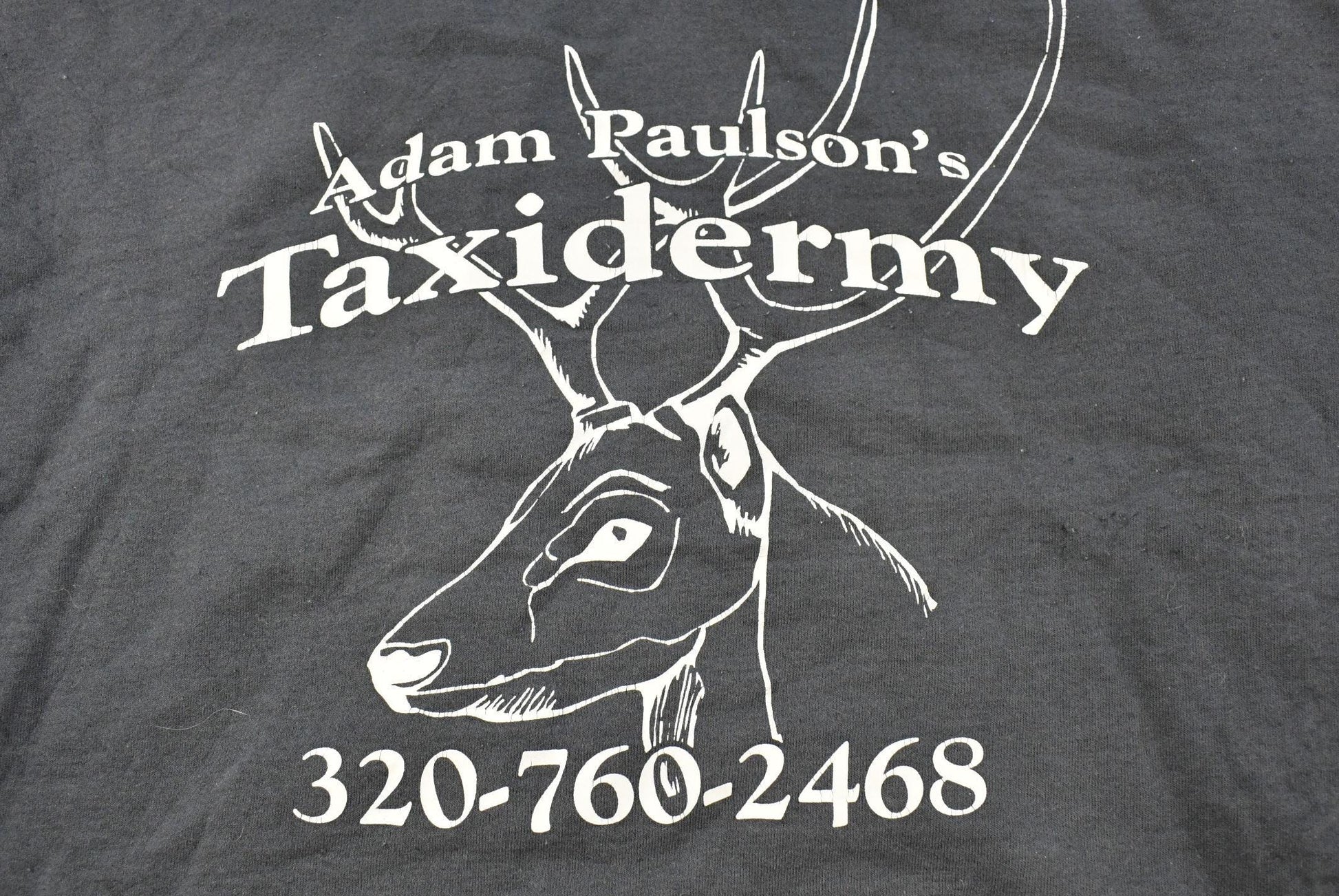 Vintage 2000s Taxidermy Deer Hoodie Sweatshirt Men's M-L from propervintagecanada
