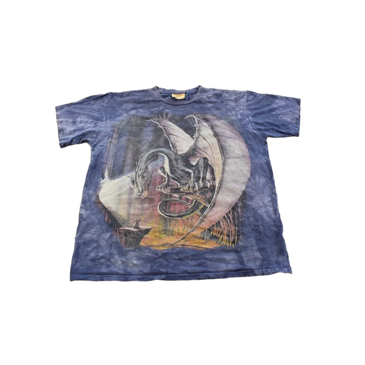 Vintage 2000s The Mountain Dragon All Over Print Graphic T-Shirt Men's L from propervintagecanada