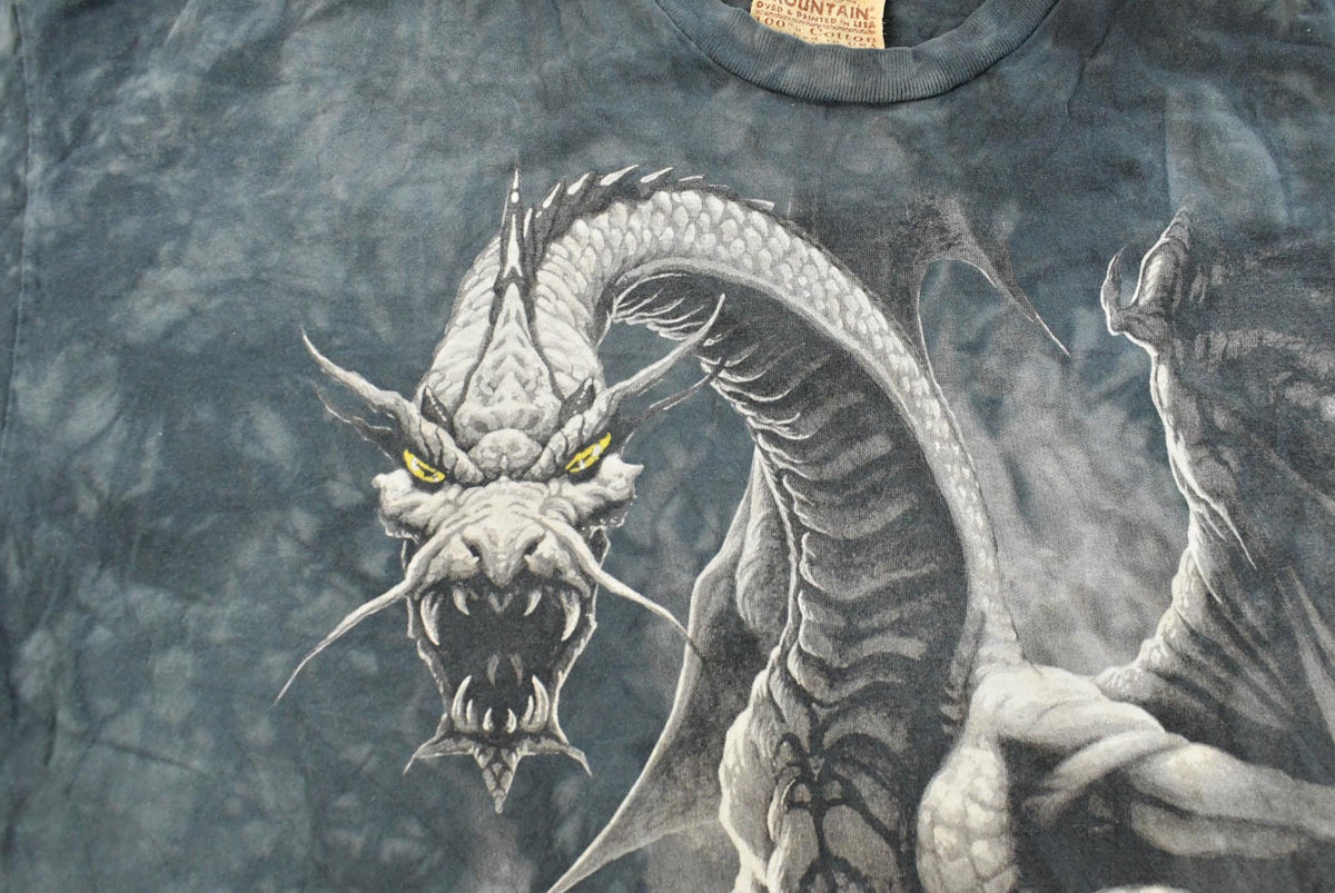 Vintage 2000s The Mountain Dragon All Over Print Graphic T-Shirt Men's L from propervintagecanada
