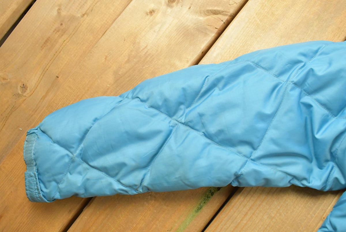 Vintage 2000s The North Face Blue Puffer Jacket Women's L / Goose Down Fill / Bubble Coat / Y2K Streetwear from propervintagecanada